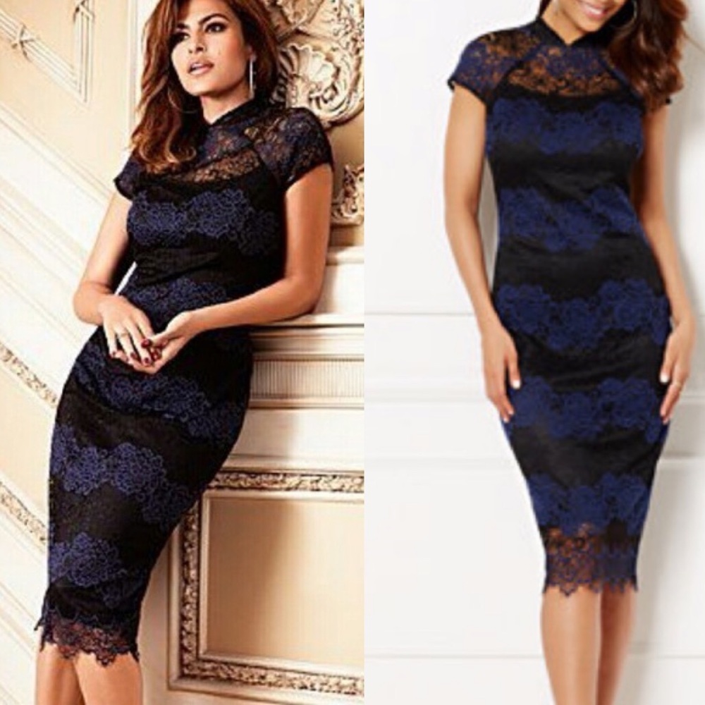 ⬇️Eva Mendes NY&Co lace mock neck dress